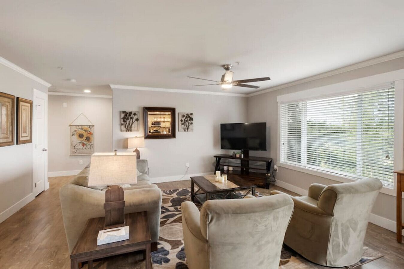 TV, fireplace, video games