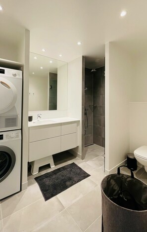 Shower, hair dryer