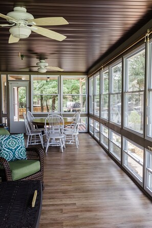 Dining - Sunset Shores • 5BR Lake Home w/ All-Seasons Patio (Marion)