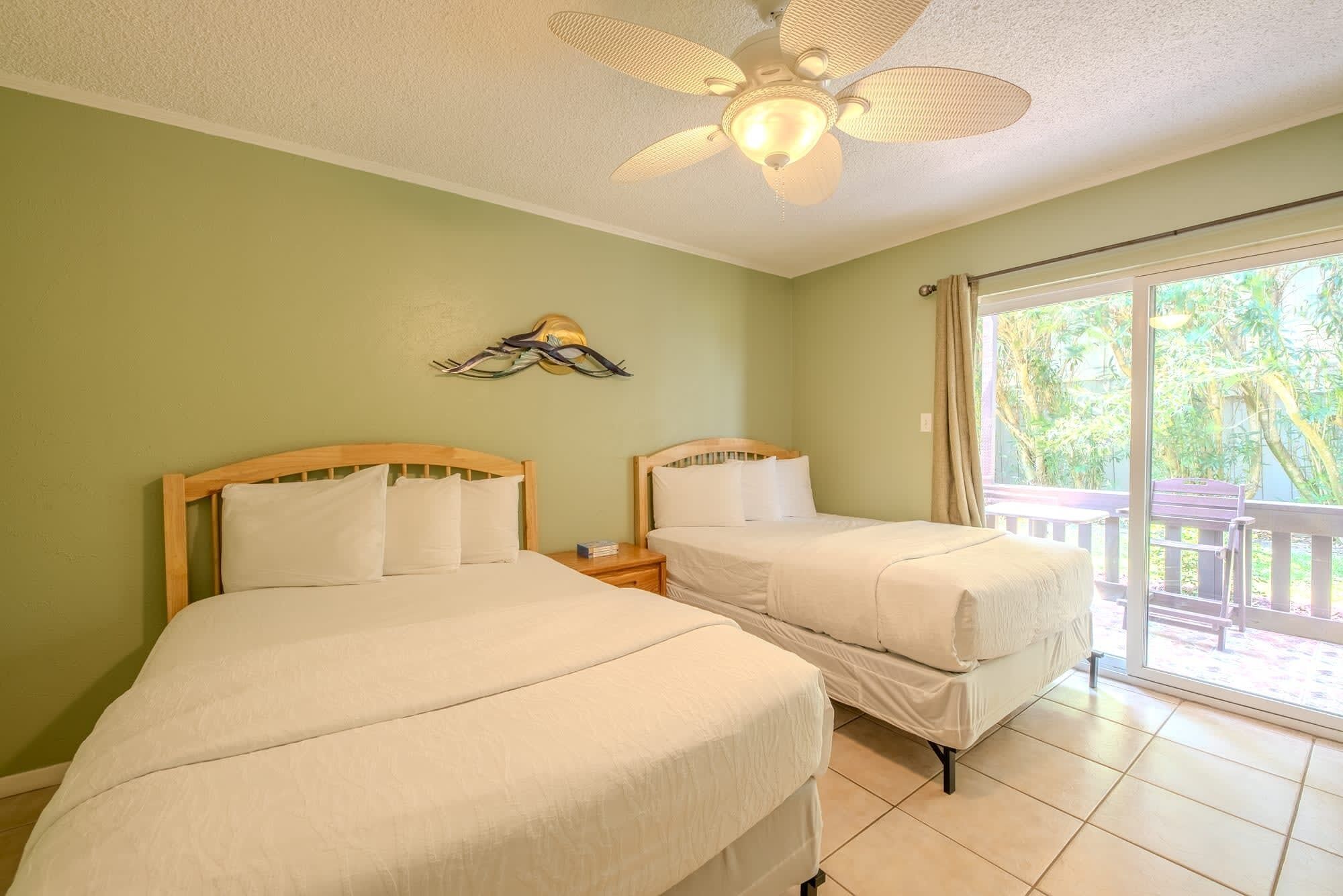1 bedroom, desk, iron/ironing board, travel cot