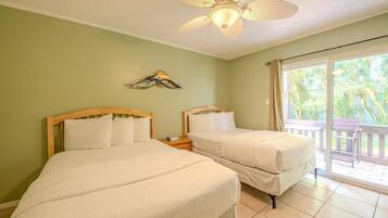1 bedroom, desk, iron/ironing board, travel cot