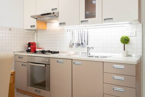 Oven, stovetop, dishwasher, cookware/dishes/utensils