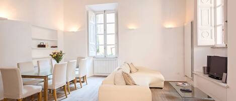 Luxury Apartment, 1 Bedroom | Living area | 32-inch LCD TV with digital channels, TV