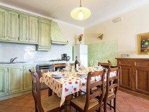 Fridge, microwave, dishwasher, high chair