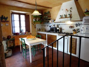 Fridge, microwave, stovetop, dishwasher - Villa in Tuscany with Private Pool & Garden (San Romano di Garfagnana)