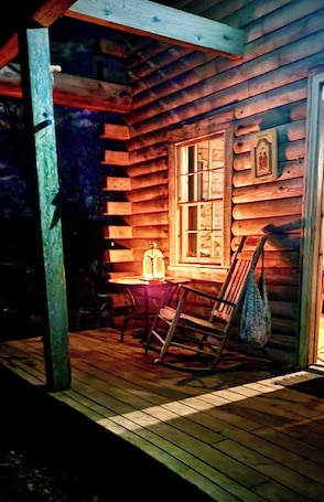 Terrace/patio. Naughty Dog Private Island Log Cabin