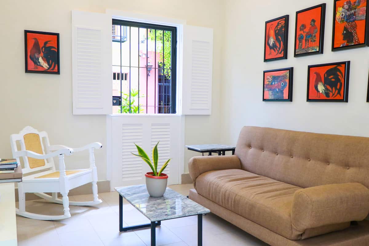 Apartment, 1 Bedroom | Living area | 40-inch plasma TV with digital channels, TV