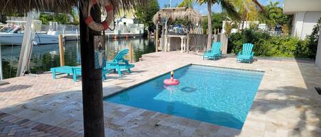 Outdoor pool, a heated pool