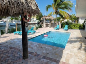 Outdoor pool, a heated pool