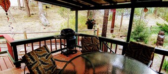 Cozy Cabin Family and pet friendly surrounded by beautiful ponderosa pines.