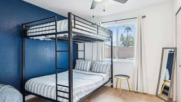 3 bedrooms, iron/ironing board, travel crib, free WiFi