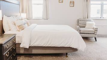 1 makuuhuone, egyptinpuuvillaiset lakanat, silitysrauta/-lauta, Wi-Fi