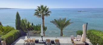 Sea Front1st Line Modern Villa in the Heart of Coral Bay Paphos FREE HEATED POOL