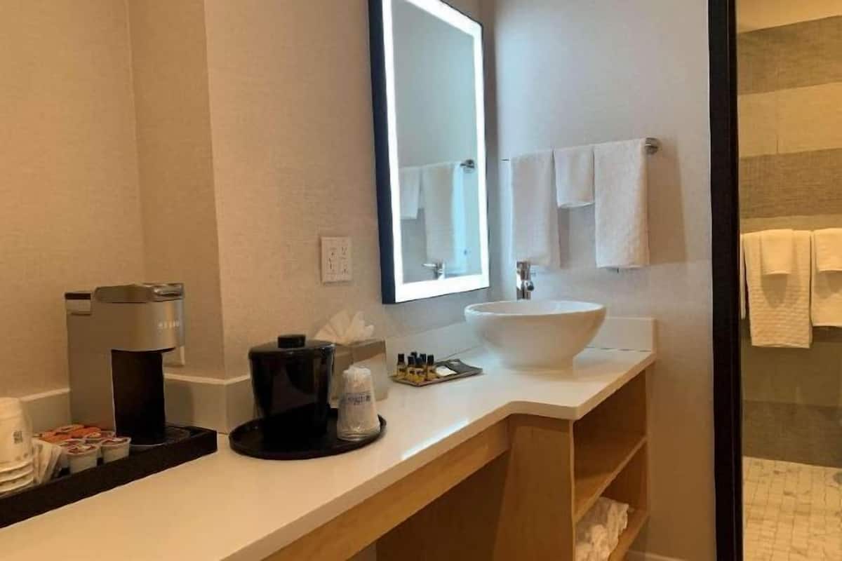 Banheiro | Produtos de toalete grátis, secador de cabelo, toalhas de banho