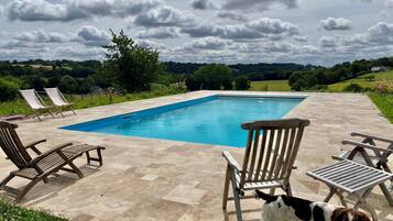 Piscine extérieure, piscine chauffée