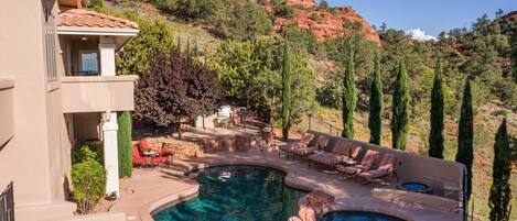 Outdoor pool, a heated pool
