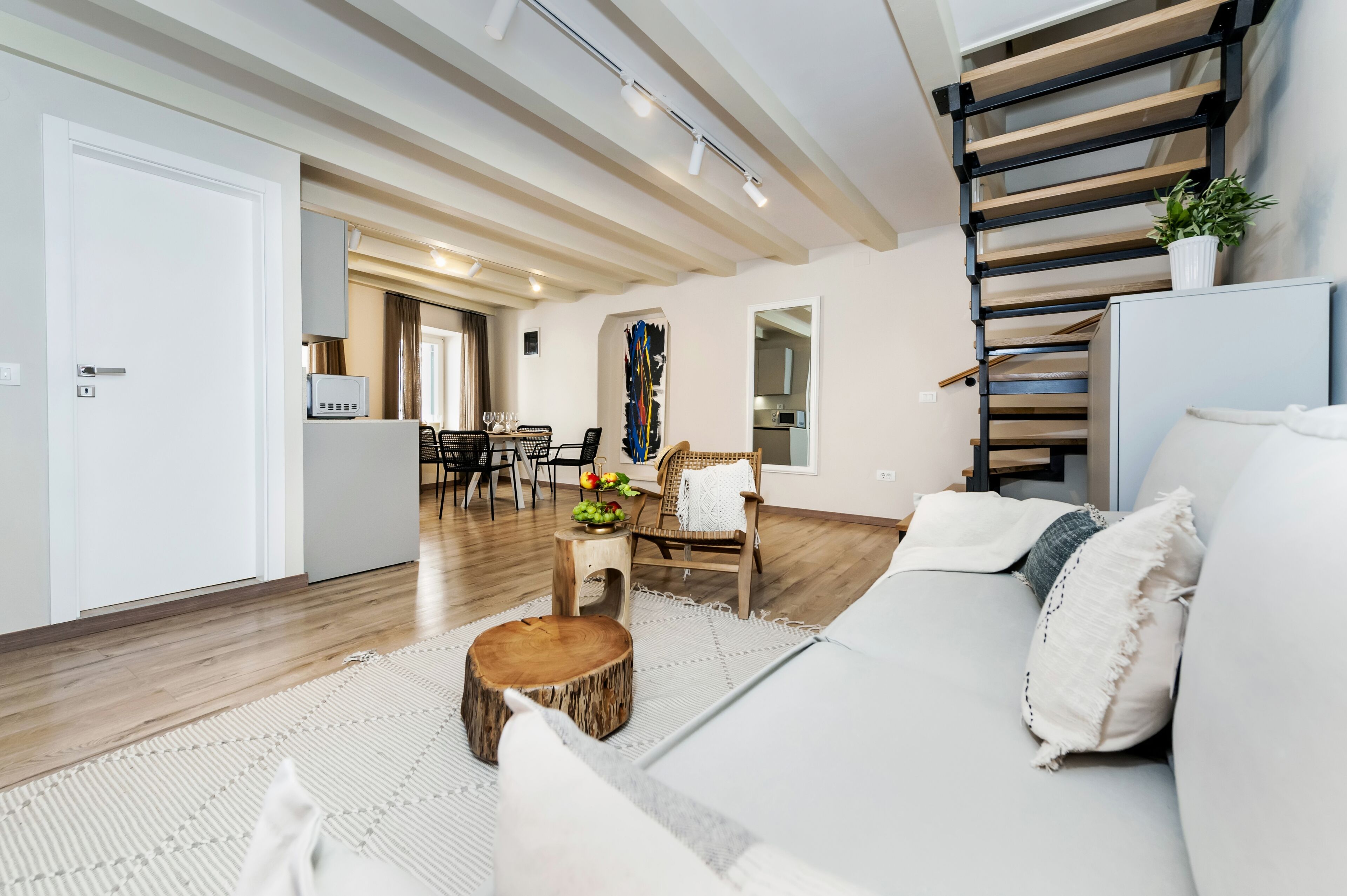 City Apartment, 1 Bedroom, Balcony | Living area | 124-cm flat-screen TV with cable channels, TV