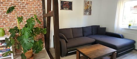 Smart TV, books, stereo