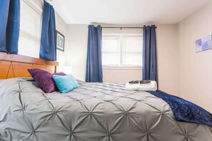 3 bedrooms, iron/ironing board, travel cot, WiFi