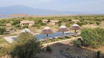 Vue depuis lâhĂ©bergement