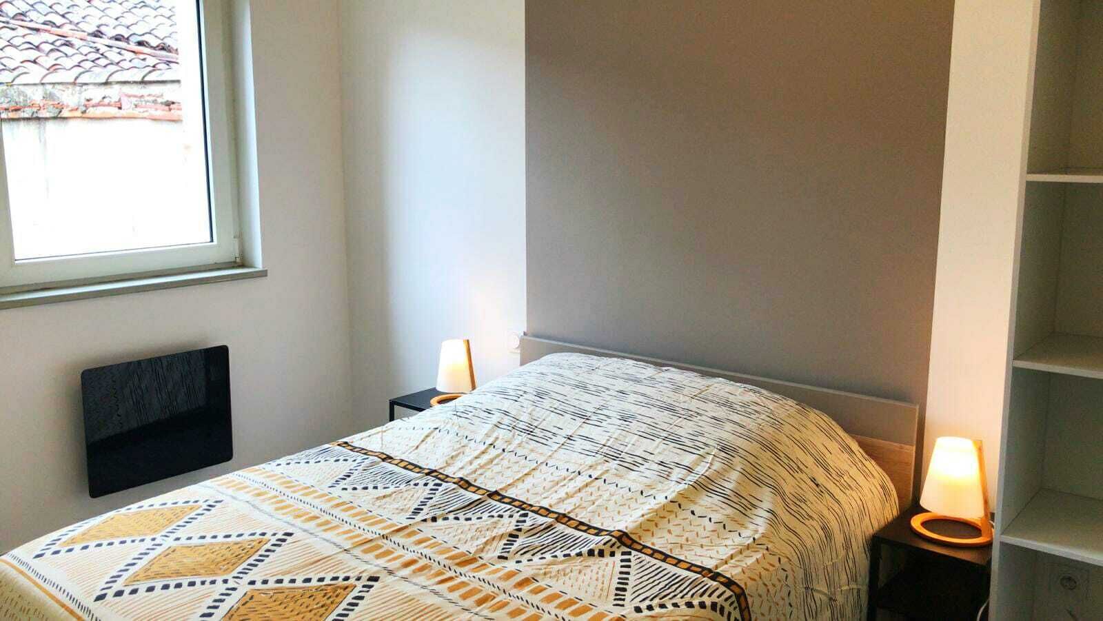 1 bedroom, desk, soundproofing, iron/ironing board