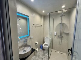 Secador de pelo y toallas