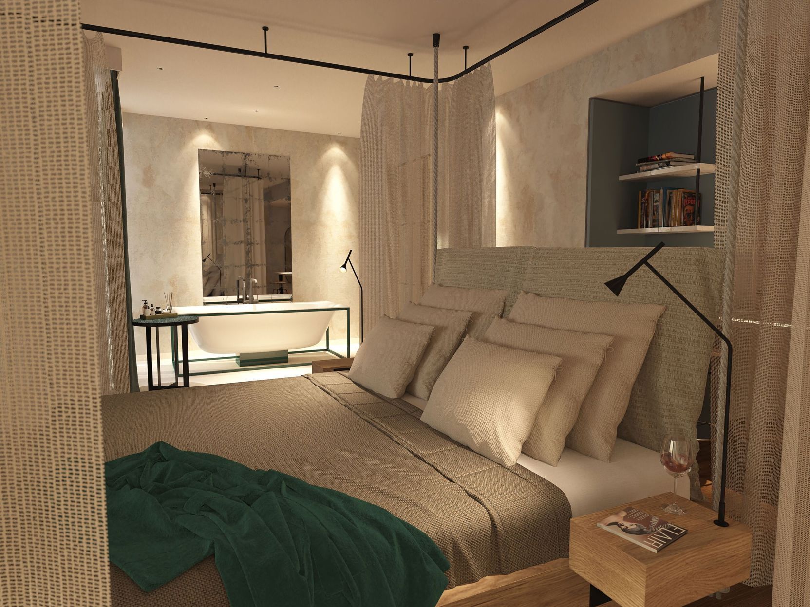 Hypo-allergenic bedding, minibar, in-room safe, laptop workspace