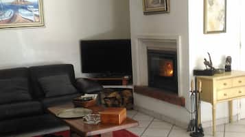 Fireplace, offices, computer monitors, printers