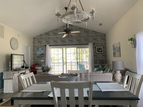 TV, fireplace, DVD player