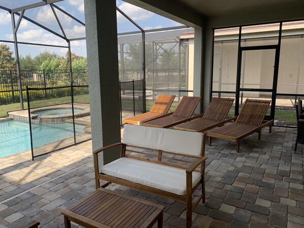 A heated pool