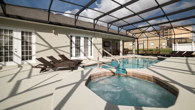 3 Miles to Disney! Themed Home FREE Heated Pool & Spa Theater Grill & 7 Bedrooms