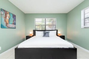 2 bedrooms, iron/ironing board, WiFi, bed sheets