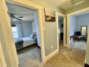 3 bedrooms, desk, iron/ironing board, travel crib