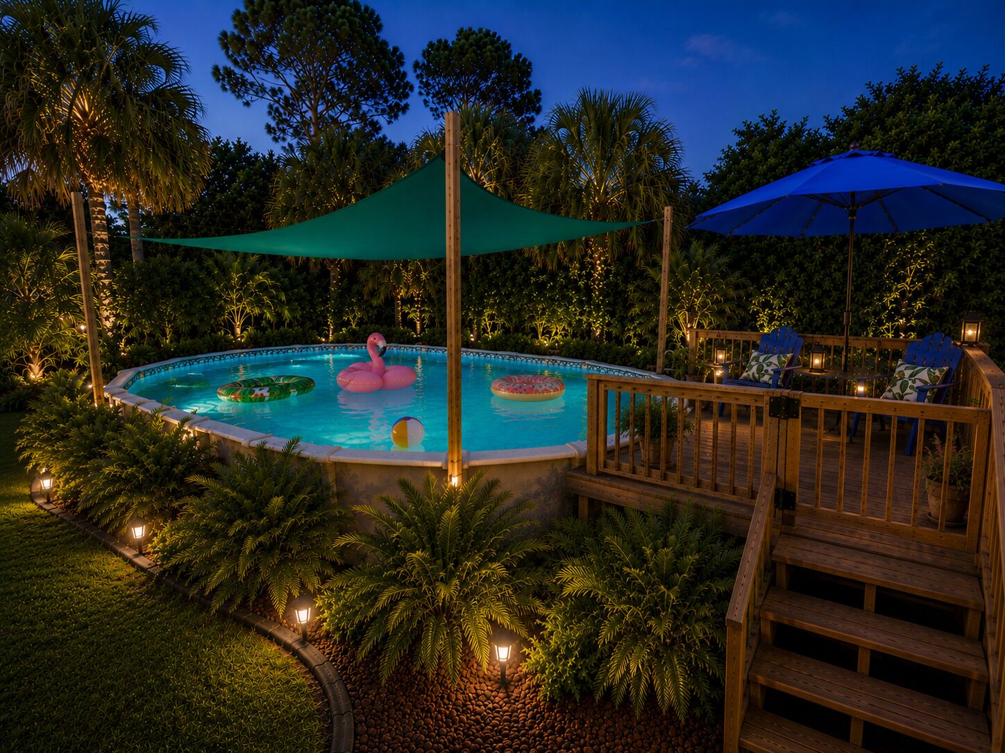 Outdoor pool, a heated pool