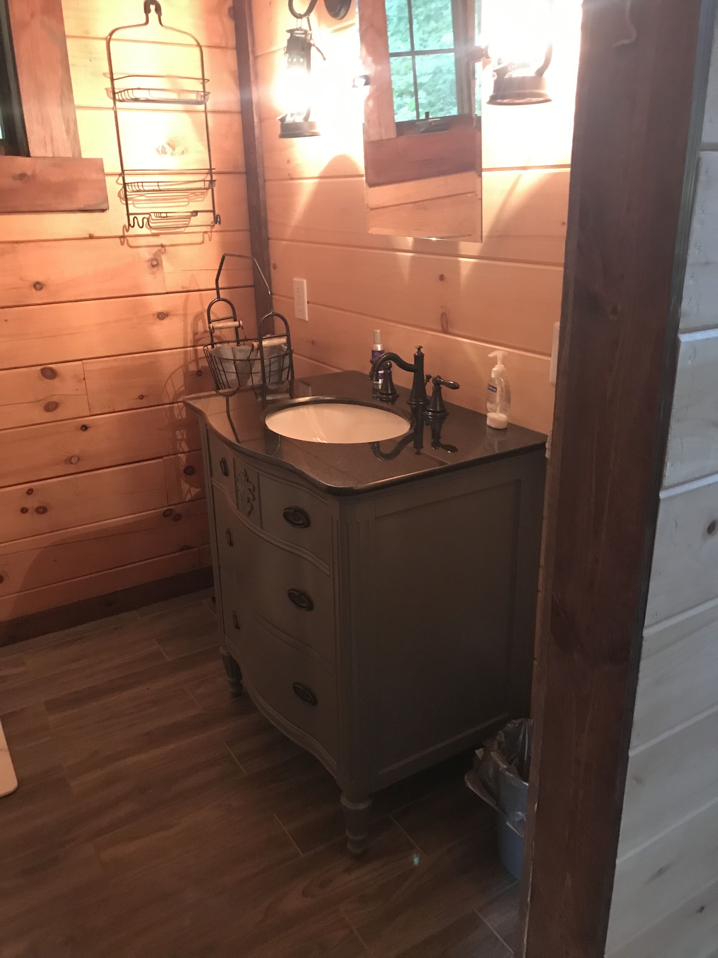 Shower, towels, toilet paper