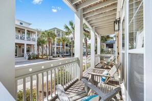 Terrace/patio - Your dune retreat awaits at Driftwood Dunes / Pet Friendly / Lagoon Pool in Seacrest Beach / 4 Bikes (Rosemary Bch)