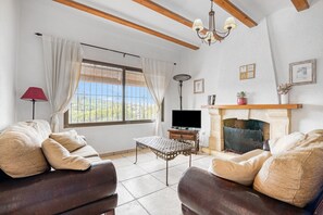 TV, fireplace, DVD player, stereo