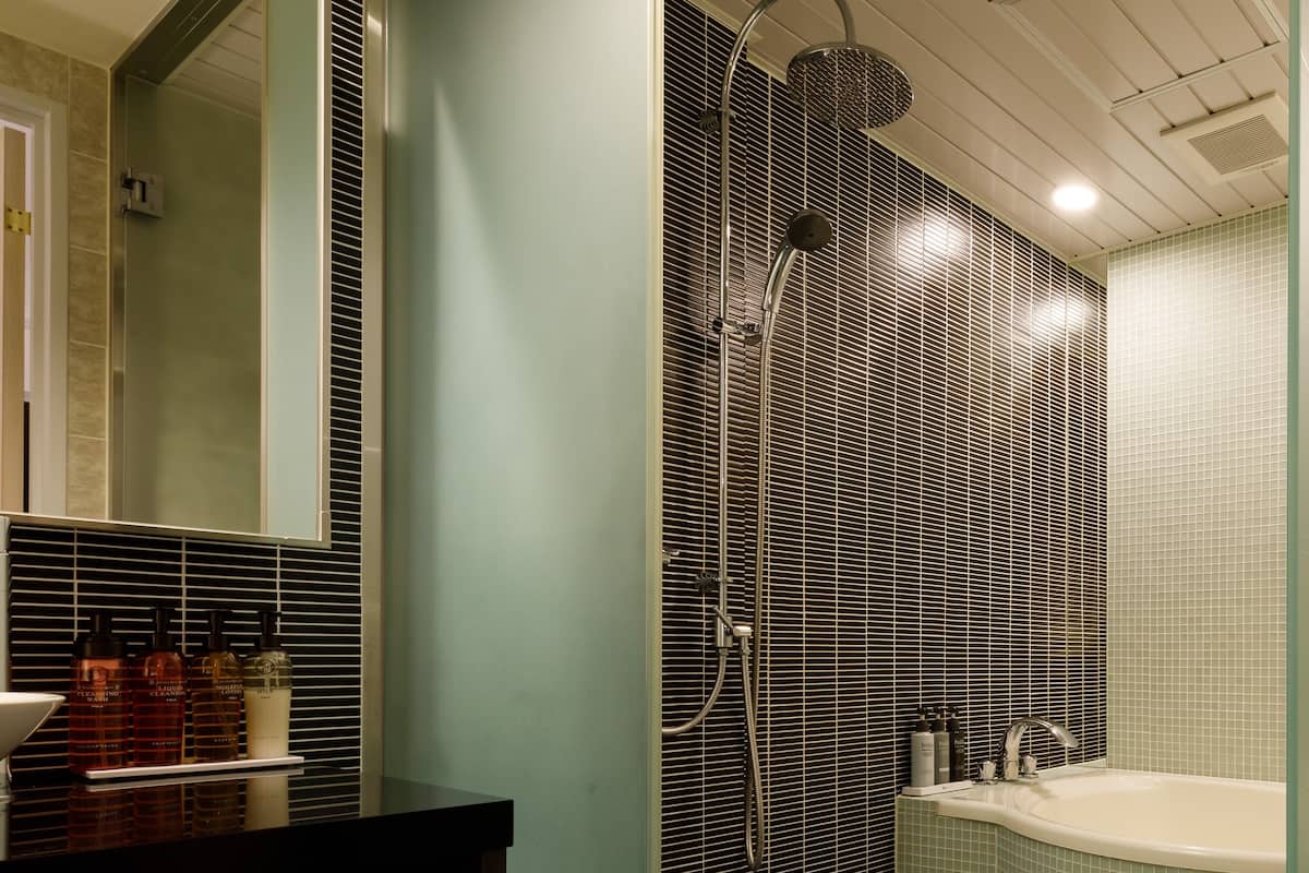 junior studio suite | bathroom | free toiletries, hair dryer, slippers, electronic bidet