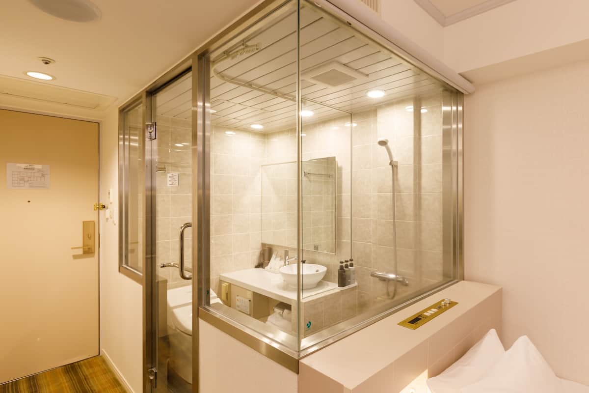 standard semi double room, non smoking | bathroom | free toiletries, hair dryer, slippers, electronic bidet