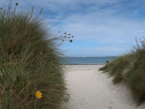Vlak bij het strand
