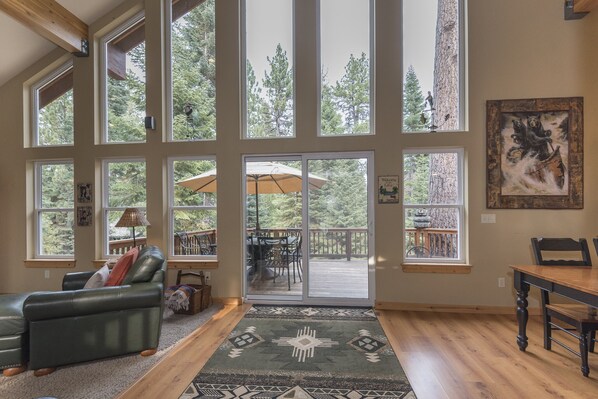 Televisión y chimenea 