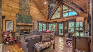 Living room - Trout House by Escape to Blue Ridge (Mineral Bluff)