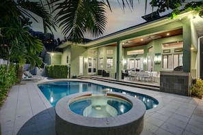Outdoor pool, a heated pool