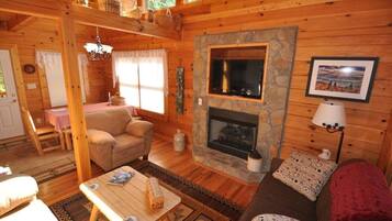 Télévision, cheminée