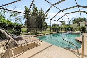 Outdoor pool, a heated pool