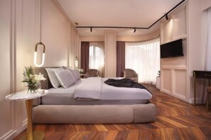 Deluxe-Zimmer | Hochwertige Bettwaren, Minibar, Zimmersafe, individuell eingerichtet