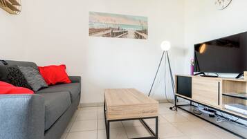 Smart TV, table tennis, books, offices