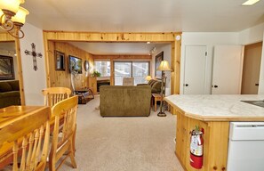 TV, fireplace - St Anton Condos #81 (1-Bedroom) with Pool by RedAwning (Mammoth Lakes)