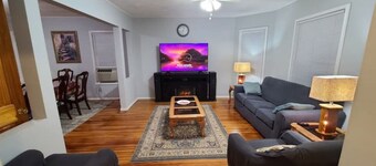 lovely 3 bedroom apartment with indoor electric fireplace.