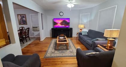 lovely 3 bedroom apartment with indoor electric fireplace.